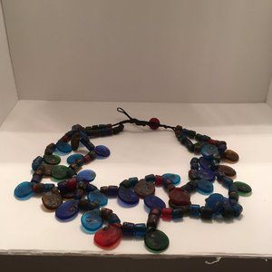 Handmade Millefiori Art Glass Necklace